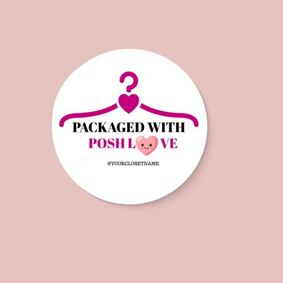 Thank You Stickers Packaged With Posh Love Labels - Picture 1 of 5